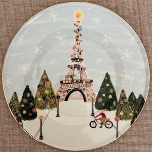 Anthropologie Noël à Paris Christmas Plate